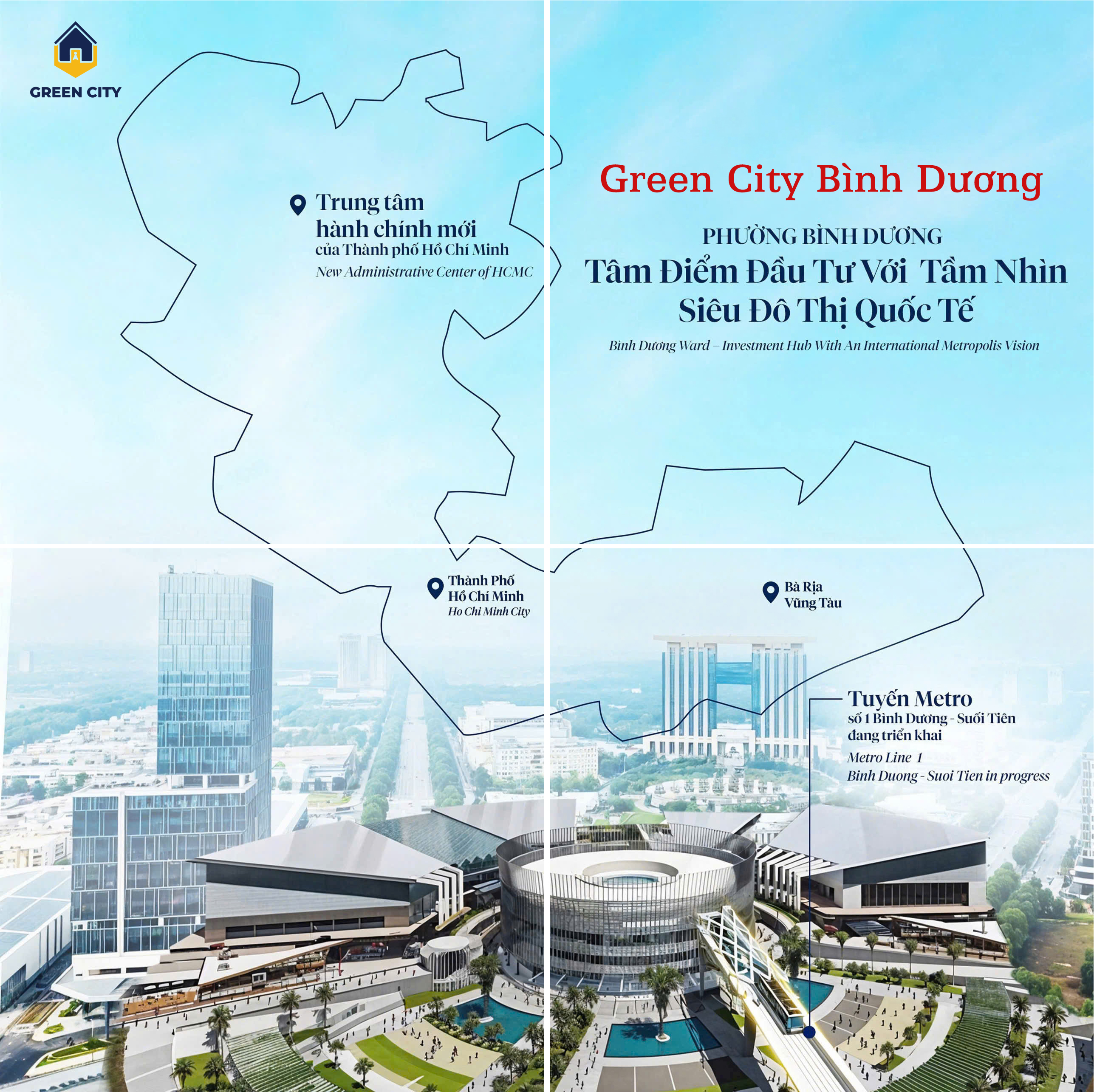 Vị trí chiến lược Green City Bình Dương